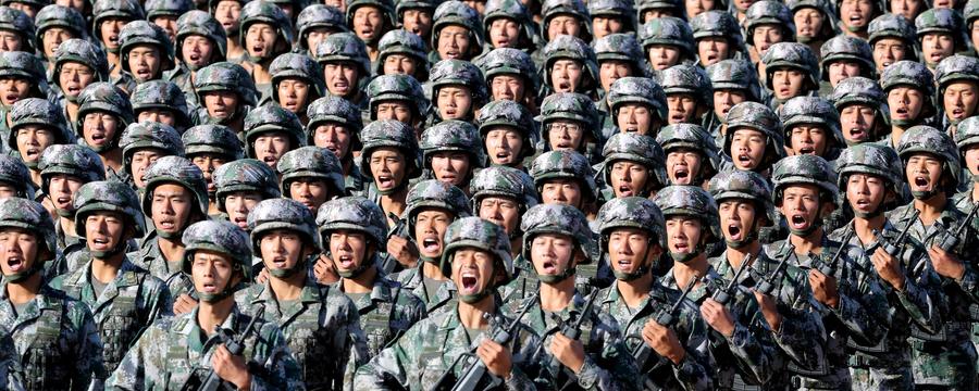 Soldiers of China's People's Liberation Army at Zhurihe military training base in Inner Mongolia Autonomous Region, China, July 30, 2017, photo by ChinaMil.com