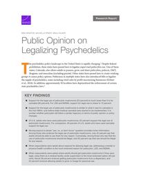 Cover: Public Opinion on Legalizing Psychedelics